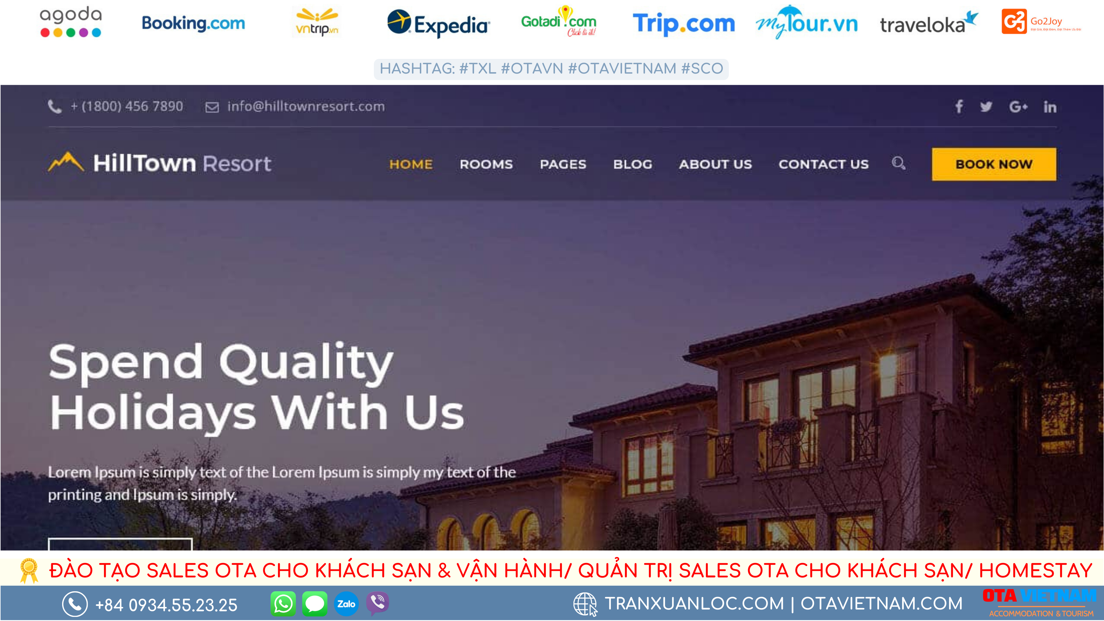 Otavn Ota Viet Nam Dich Vu Thiet Ke Website Cho Khach San Homestay Chat Luong Gia Re